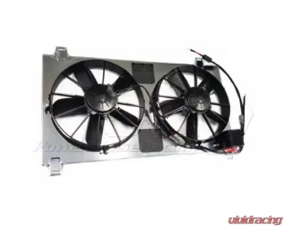 Powerhouse Racing Dual High-Performance SPAL Fan Kit Gloss Black Powdercoat Lexus SC300 1992-2000 - PHR 01010618.GB